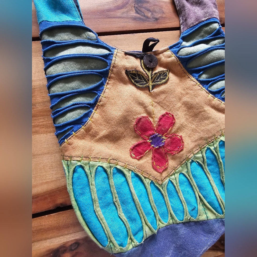 India Boutique Bohemian Crossbody Bag | Made in Nepal - Picture 6 of 16
